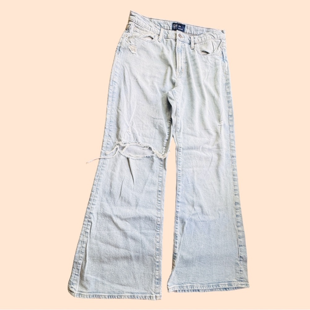 Gap 70's flare blue jeans size 12